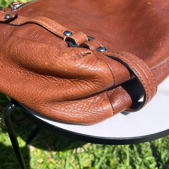 COACH Alexandra Saddle Brown Pebble Tote - Picture 6 of 9